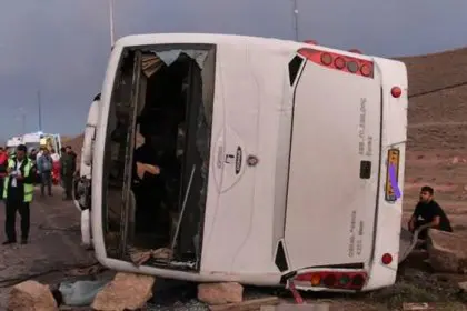 Bus Overturn of Pilgrims on the Ilam-Mehram Route