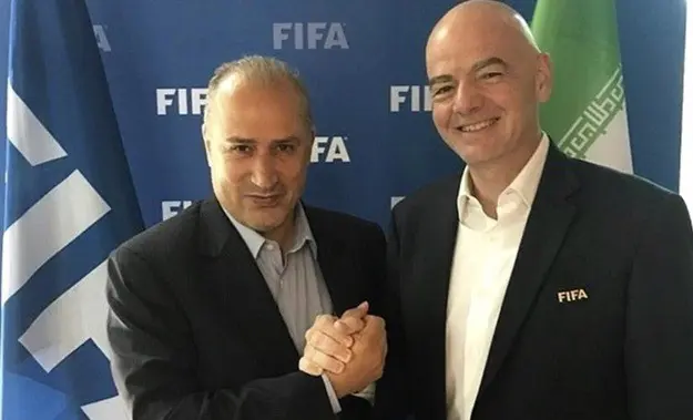 Meeting of the President of Iran's Football Federation with Infantino