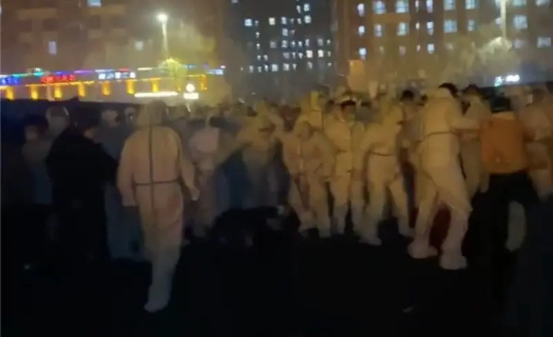 Public Protests in China at the World's Largest iPhone Manufacturing Plant