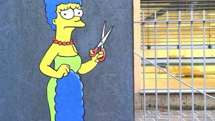 Marge Simpson is once again at the Iranian Consulate in Milan