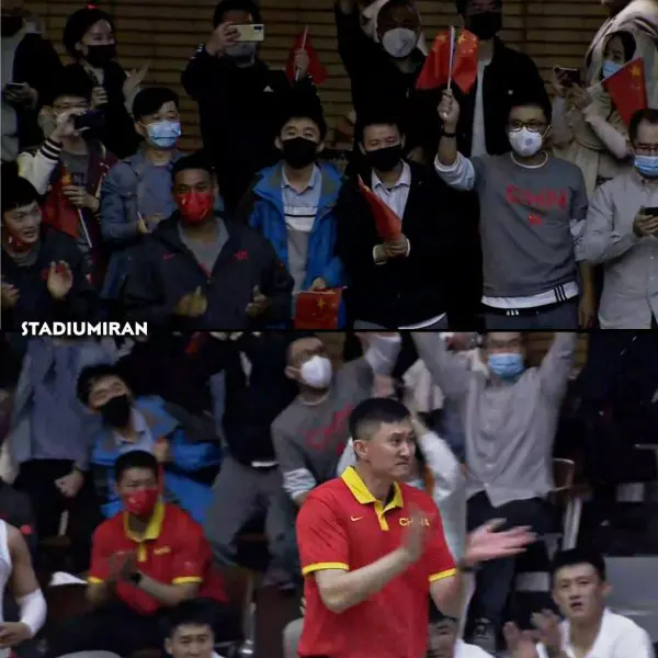 The number of Chinese fans was greater than that of the Iranians