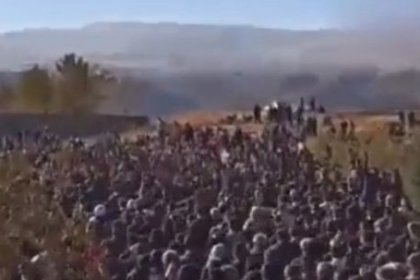 People of Piranshahr took to the streets on Monday, November 21