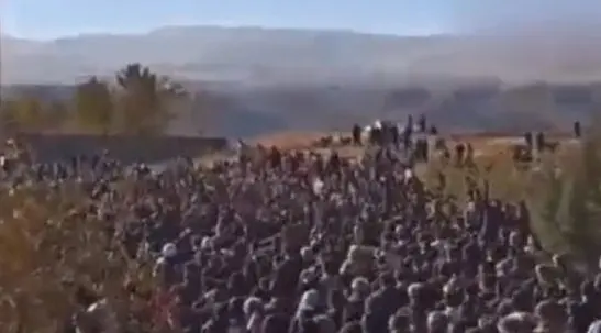 People of Piranshahr took to the streets on Monday, November 21