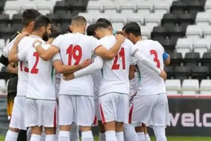 None of the Iranian national team players sang the anthem