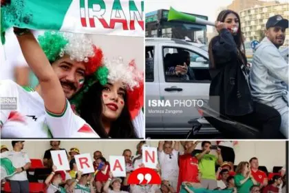 After Iran's national team victory against Wales, official Iranian news agencies published images of the team's fans without mandatory hijab