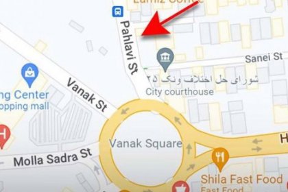 Manipulation in Google Maps: Mahsa Amini Hotel and Pahlavi Street