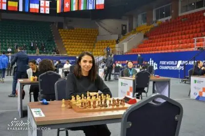 Sara Khadem Al-Sharia without Hijab at the World Chess Championship