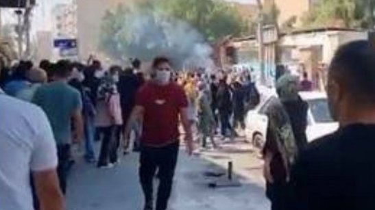 Clashes Between Protesters and Security Forces in Javanrud