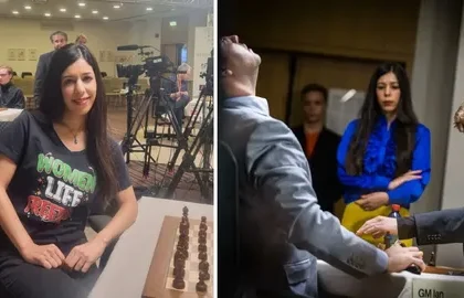 Removal of chess referee due to use of the slogan 'Women for a Life of Freedom'