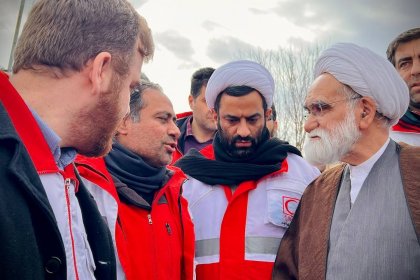 Visit of Iran's Special Representative to the Emergency Housing Camps in Khoi