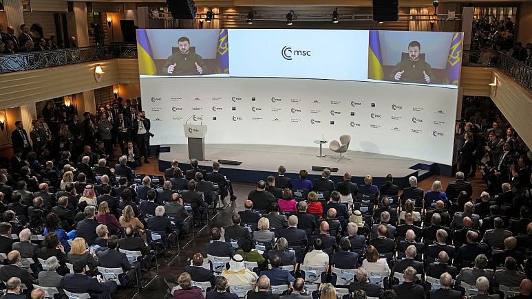 Start of the Munich Security Conference with a speech by Zelensky
