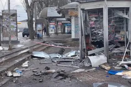 Russian Army Artillery Attack on a Residential Area