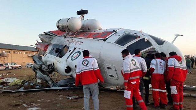 Minister's Helicopter Crash with Red Crescent Helicopter