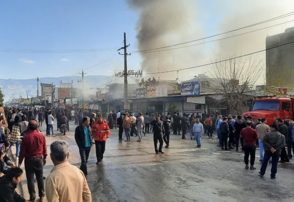 Fire in 36 shops in Qaemiyeh Bazaar, Fars