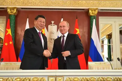 The Great Wall of China and Red Square Against the White House