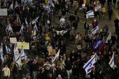 Protests by supporters of judicial reform laws in Israel