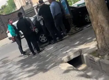 Arrest of a Student in Front of the University by Plainclothes Officers