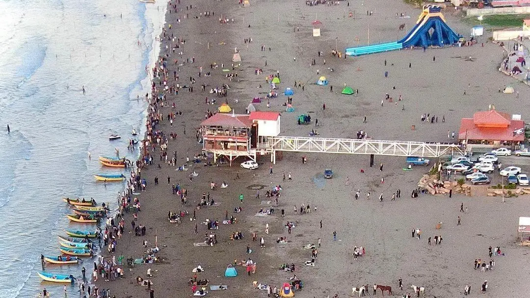 The Caspian Sea water has receded by up to 100 meters