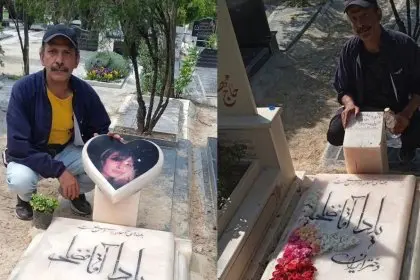 Mohsen Shekari's father vandalized Yalda Aghafazli's tombstone