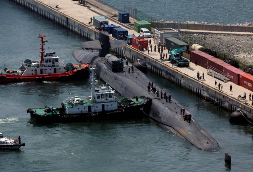 American Nuclear Submarine Docks in South Korea