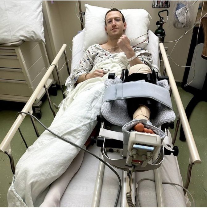 Owner of Facebook and Instagram on Hospital Bed