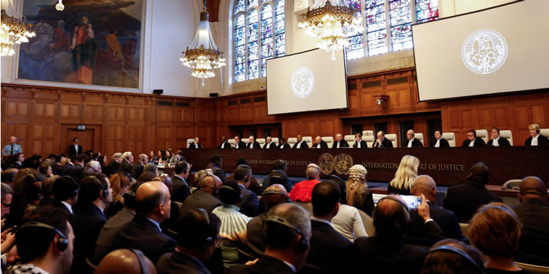 The International Court of Justice did not raise the issue of a ceasefire in Gaza