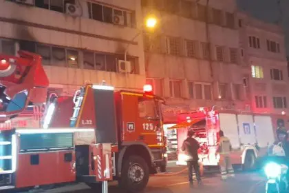 Fire at Building 115 on Iranshahr Street