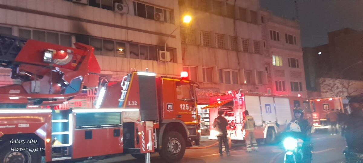 Fire at Building 115 on Iranshahr Street