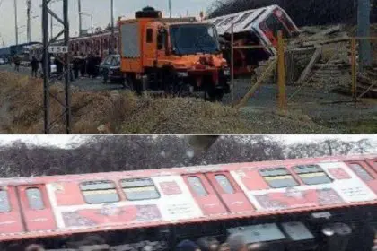 Train on Metro Line 2 Derailed