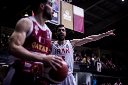 Iran's basketball victory against Qatar