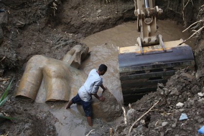 The Half-Lost Statue of Ramesses II Discovered After 100 Years