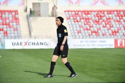 A woman became a member of the referee team in the Tehran Derby