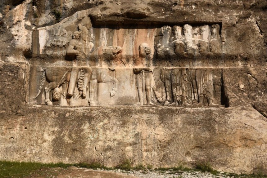 Destruction of Bahram II Sassanid Relief with Explosives
