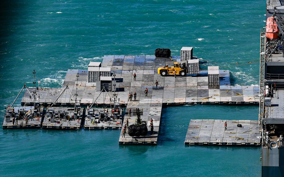 America has started building a temporary dock to aid Gaza