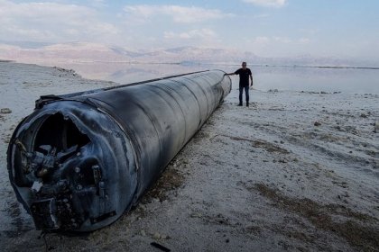 Pieces of Iranian ballistic missile destroyed in Israel