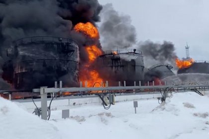 Ukrainian drone attack caused damage to several oil refinery tanks in Russia