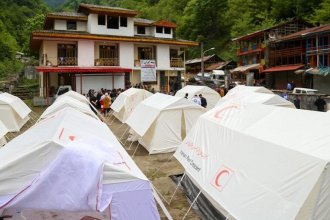 Residents of Imamzadeh Ebrahim's village became tent-dwellers