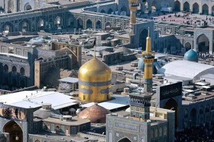 The danger of land subsidence around the shrine of the Eighth Imam of Shia Muslims