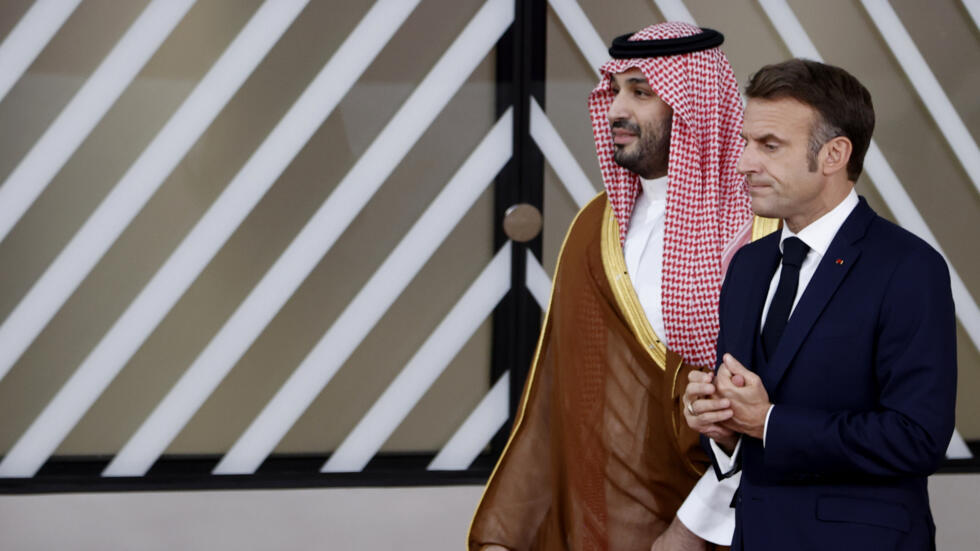 Macron Attends the Opening of the New Saudi Investment Fund Office