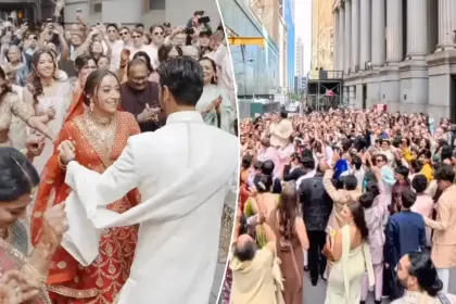 Wall Street in Manhattan Comes to a Standstill for Lavish Indian Wedding