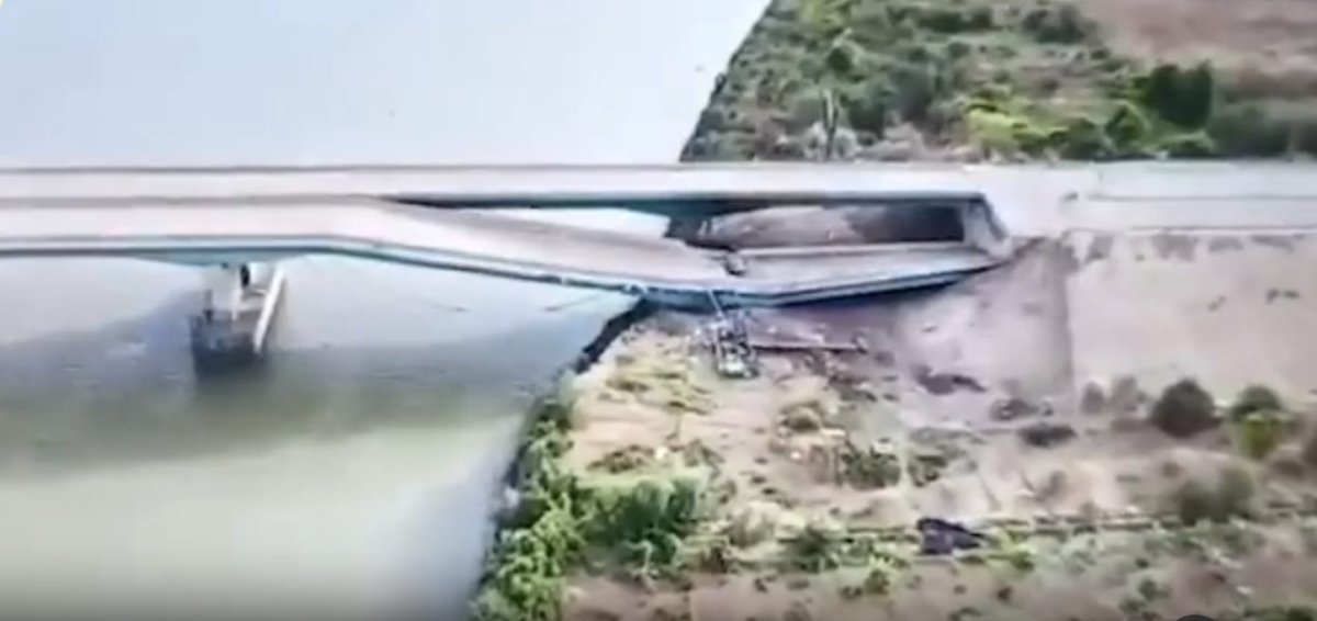 In the third Ukrainian attack on the Crimean Bridge, the pillars of this bridge were damaged