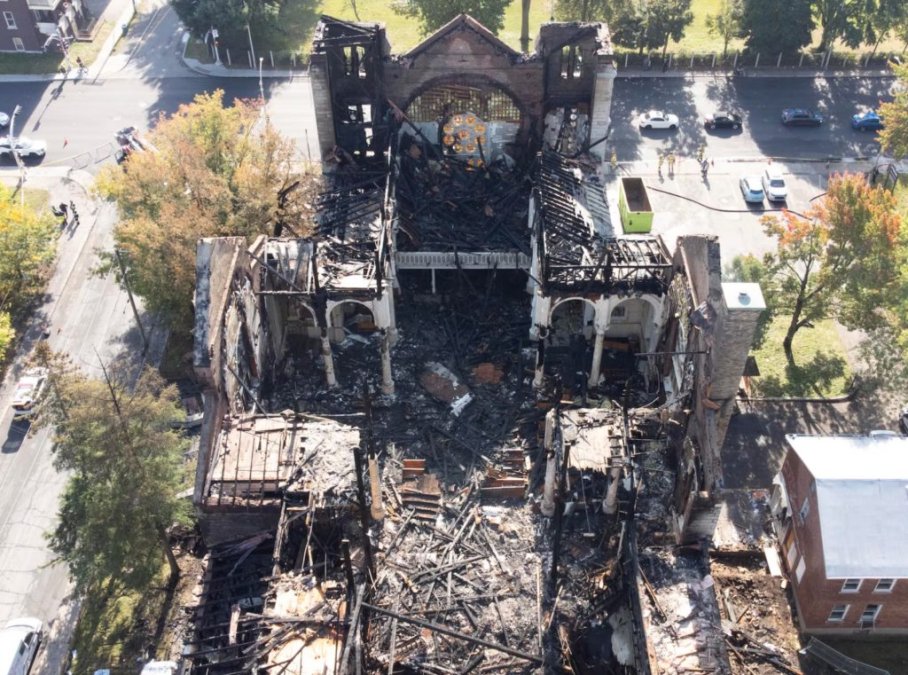 Fire at Historic Church in Quebec, Canada