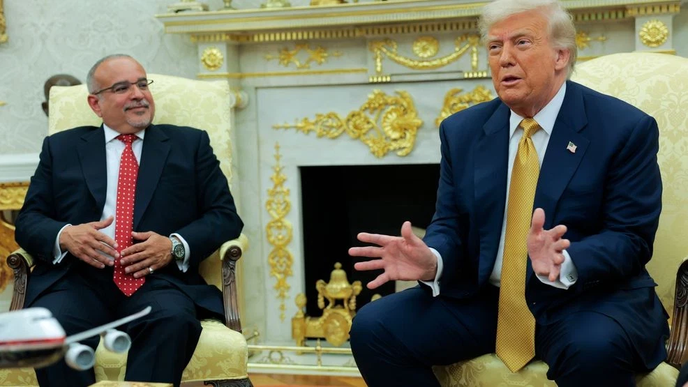 Trump and the Crown Prince of Bahrain Met