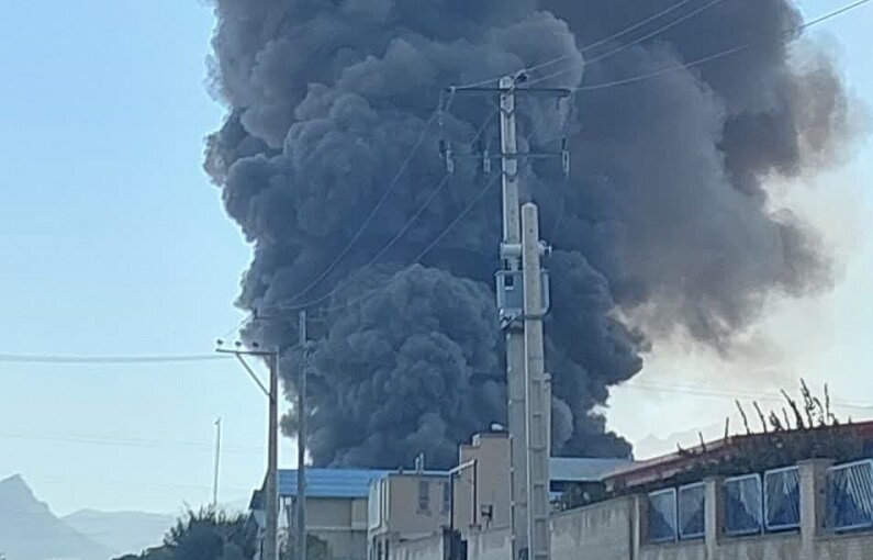 Industrial Town of Golpayegan Caught Fire