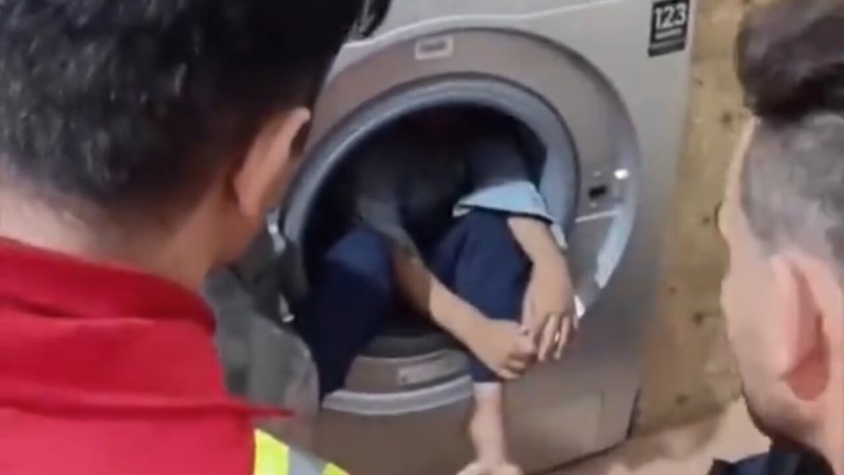 Rescue Operation of a Child from Washing Machine