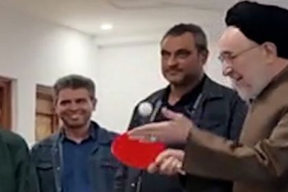 Amirhossein Ghiasi's Joke about Khatami's Ping Pong Game