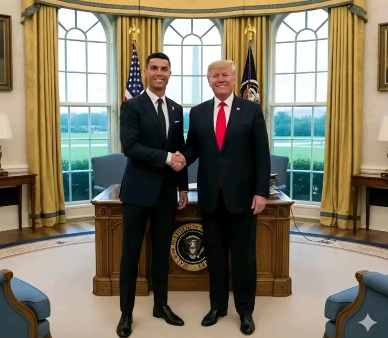 Trump's Friendly Meeting with Cristiano Ronaldo at the White House