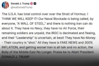 Trump's Claim: We Will Maintain Full Control of the Strait of Hormuz