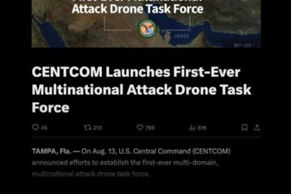 CENTCOM Announces Formation of First Multinational Attack Drone Force