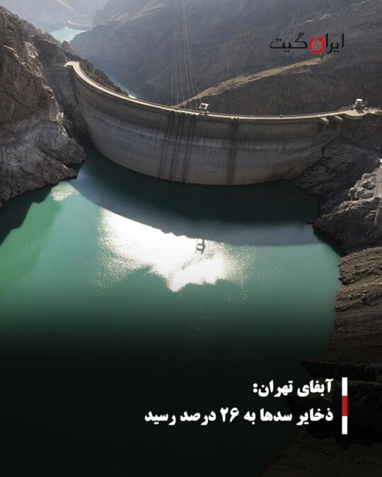 Tehran Water Company: Reservoir Levels Drop to 26%